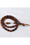 Galalit Capsule Cut 8X11.5Mm Prayer Beads - Dark Brown - 6