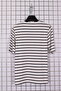 Women's Plus Size Lycra Crew Neck Striped Short Sleeve Mom T-Shirt Combed Cotton Blouse - 3