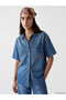 Özmarka New Season Oversize Women's Jean Shirt - 2