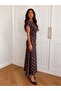 Drapeli Boat Neck Polka Dot Dress - 4