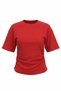 Bat Sleeve Gathered Blouse - Red