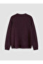 Purple Crew Neck Glittered Women's Knitwear Sweater from Güli̇s Gi̇yi̇m - 3