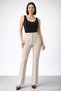 Women's High Waist Lycra Palazzo Trousers Black - Stone Color Two-Piece Set - 5