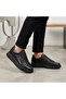 Lace-Up Thick Sole Plain Model Men's Genuine Leather Casual Sneaker Shoes K1372-2225