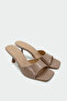 Perry Blunt Toe Women's Mink Heeled Slippers - 3