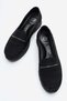 Women's Stoned Casual Shoes Black Denim Black - 5