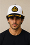 Unisex White Captain Hat Embroidered Sailor Hat Adjustable Sports Cap - 2