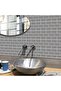 Homeme Tile Stickers Self Adhesive Splashback Non-slip Waterproof 3D Wall Tiles DIY Sticker for Bathroom Kitchen Decoration （Size:15cm*30cm/18pcs） - 3