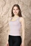 Women's Compact Combed Cotton Camisole Ribbed Tank Top Crop 95% Cotton 5% Elastane - 2