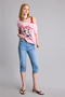 Boxy Fit Boat Neck Printed Short Sleeve T-Shirt H8900Ax26Hs - 2