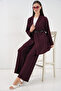 Women's Kimono Pants Double Set - Burgundy 1408 - 2