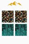 Digital Printed Soft Textured 4-Piece Throw Pillow Cover Set Krl0108 - 3
