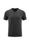 Men's Vision V-Neck Premium Quality Dense Textured Cotton T-Shirt Dark Gray M102-R0220-05 - 8