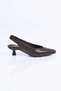 Laceless Neolite Sole Genuine Leather Open Back Thin Heeled Shoes 342-041 Women's Shoes - 6