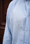 Rio sky blue soft linen-look semi-oversized relaxed fit shirt - 3