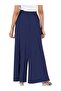 Wide-Leg Palazzo Trousers for Women, High-Waisted with Pleated Front, Comfortable Loose Fit (UAE/KSA, Alpha, XXL, Regular, Regular, Navy Blue) - 2