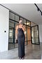 Thin Straps Slit Dress with Polka Dots Black - 3