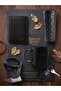 Artemis Genuine Leather Wallet, Wristlet, Thermos Cup and Keychain Set Father's Day Gift