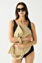 Wicker Weave Handle Shoulder Bag Y9225 Beige - 2