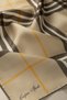Sand Beige Matrix Pattern Tivil Silk Scarf - 2