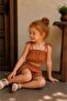 Girl's Muslin Elastic Crop Blouse & Ruffle Shorts Set - 4