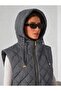 Women's Hooded Lined Quilted Puffer Vest - 3