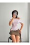 Crep Women's Polka Dot Patterned Micro Fabric Body Blouse with Slit Detail Pink - 4