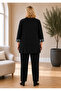 Plus Size Patterned Two-Piece Set Relaxed Fit Stylish Women's Combination Comfortable Fit Plus Size Two-Piece Set Modern Patterned Women's Set - 4