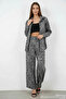 Women's High Waist Leopard Patterned Viscose Anthracite Set - 4