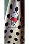 Hande Dizayn Valentine's Mother's Day Snoopy White Background Black Polka Dot Origami Model Shoulder Bag (Black Lined) - 3