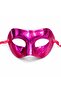 Metalized Shiny Party Mask Pink Color 16X7 cm (5492)