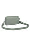 Small Size Waterproof Crinkle Fabric Phone and Messenger Bag Green - 3