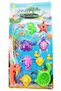 Toy Magnetic Fishing Rod Fish Turtle Crab Seahorse Starfish Duck Catching Game