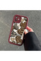 Oppo A5 5g Compatible Case Camera Protector Claret Red Silicone Couple Phone Case Leopard Pattern - 6