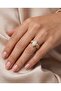 Geometric Detailed Zircon Stone Ring - 2