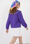 Women's Baby Collar White Edge Detailed Cotton Purple Shirt - 5