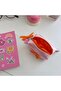 Pink Satin Orange Bow Mini Wallet/ Airpods-Earphone Case/Keychain/ Coin Purse/ Bag Charm - 3