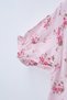 Pink Floral Watermelon Sleeves Girls' Dress - 4