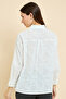 Schiffli Shirt with Classic Collar and Long Sleeves - 6