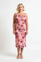 Women's Plus Size Floral Print Thin Strap Shift Midi Tulle Knitted Square Neck Sleeveless Dress Casual Comfortable - 4