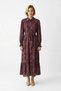 Women's Shawl Patterned Silky Woven Maxi Dress Shirt Collar Balloon Sleeve A-Line Cut Daily Casual Modern - 4