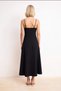Women's Sleeveless Sweetheart Neck Scuba Crepe Unlined Maxi Dress Floor-Length Elegant Cut Daily Casual Modern - 5