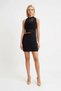 Women Halter Neck Lace Detailed Bodycon Mini Dress Sleeveless Stretchy Shirred Lined Daily Casual Stylish - 4