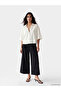 White Linen Blend Oversize Women's Shirt - 2