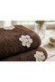 Completely Handcrafted Elegant Cherry Blossom and Lace Detailed Cotton Bath Towel Set of 2 |   Hand and Face Towel and Bath Towel |   Soft Textured Decorative Towel Set - 2