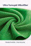 Set of 4 Green Premium Microfiber Towels 400 G/M² Ultra Absorbent Quick Drying Bath Towels (1 Piece) Large Size 1 Piece. Medium Size 2 Pcs. Small Size Towel) - 3