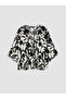 Black Floral Oversized Women's Kimono
