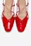 Olena Red Patent Leather Women's Heeled Sandals - 2