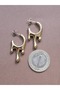 Flowing Ring Women's Gold Earrings - a Quality Steel - Does Not Tarnish - 5