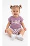 Cotton Organic Fabric Muslin Shorts Detailed 2-Piece Baby Girl Set - 2